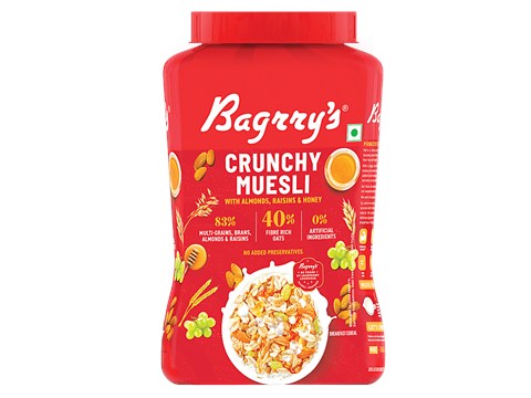 Bagrry's Crunchy Muesli - Almonds, Raisins, Honey, Oats, 1 kg