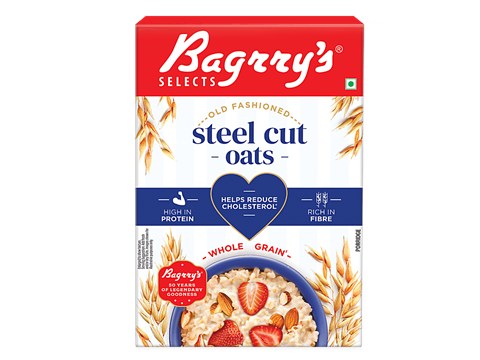 Bagrry's Steel Cut Oats - Old Fashioned, High Fibre, Protein, 500 g