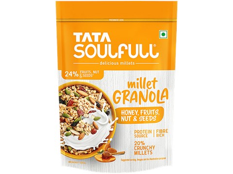 Tata Soulfull Millet Granola Breakfast Cereal - Honey, Fruits, Nuts & Seeds, 400 g