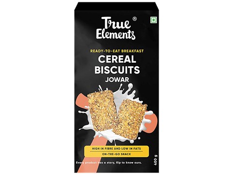 True Elements Cereal Biscuits Jowar Ready-To-Eat Breakfast - High Fibre, 400 g