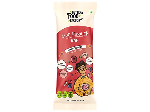 Better Food Factory Mixed Berries Gut Health Bar, 40 g