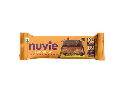 Nuvie 10 g Choco Brownie Flavour Protein Bar, 50 g