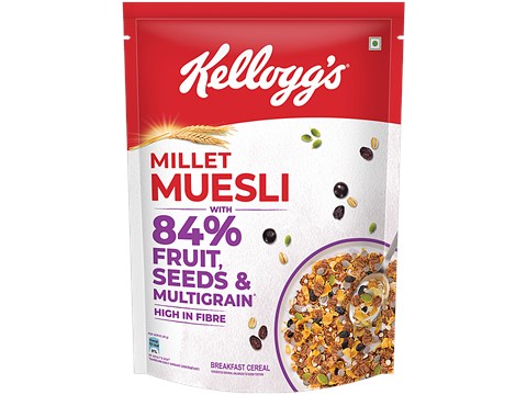 Kellogg's Millet Muesli With 84% Fruit, Seed & Multigrain, 500 g