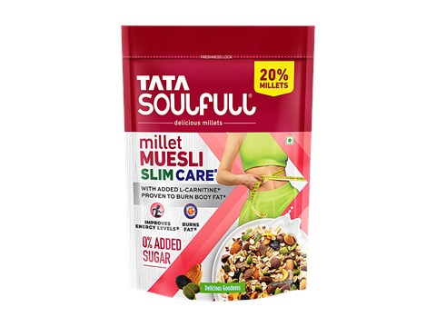 Tata Soulfull Slim Care Millet Muesli - L Carnitine, 0% Added Sugar, 400 g
