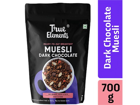 True Elements Dark Chocolate Muesli, 700 g