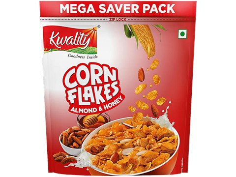 Kwality Almond & Honey Corn Flakes, 1 Kg