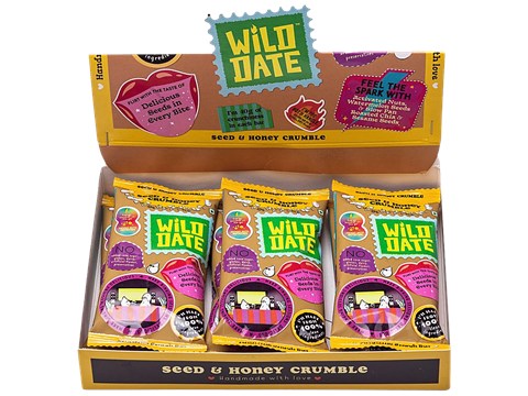 Wild Date Seed & Honey Crumble Snack Bar - Gluten-Free, No Added Sugar, 240 g