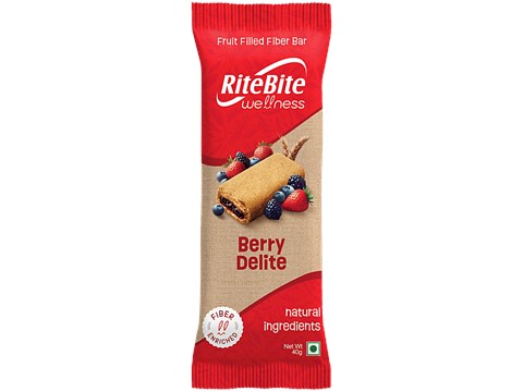 RiteBite Max Protein Max Protein Wellness Fruit Filled Berry Delite Bar, 40 g