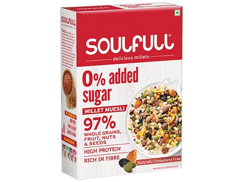 Tata Soulfull Millet Muesli - Whole Grains, Fruit, Nuts & Seeds, High In Protein, 0% Added Sugar, 400 g