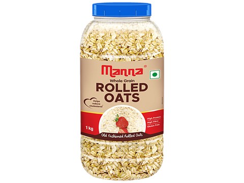 Manna Rolled Oats - Gluten Free, Old Fashioned, Diabetic Friendly, Wholegrain, 1 kg