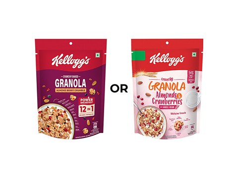 Kellogg's Crunchy Granola With Almonds & Cranberries Cereal, 140 g