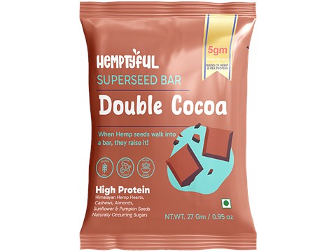 Hemptyful Double Cocoa Superseed Bar, 27 g