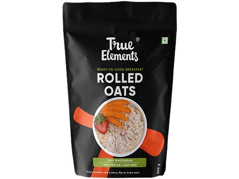 True Elements Rolled Oats, 500 g