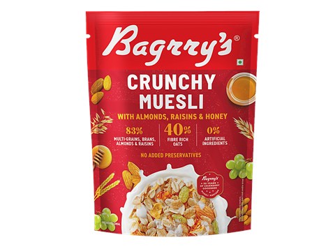 Bagrry's Crunchy Muesli - Almonds, Raisins, Honey, Oats, 425 g