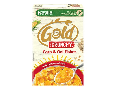 Nestle Gold Crunchy Corn & Oat Flakes With Immuno-Nutrients, 475 g