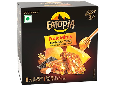 Eatopia Protein Bar - Fruit Minis, Mango Chia, 100 g