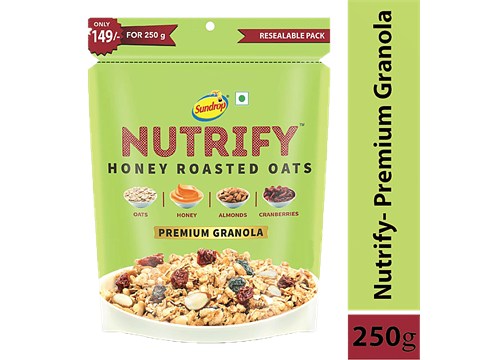 Sundrop Nutrify Honey Roasted Oats - Premium Granola, 250 g