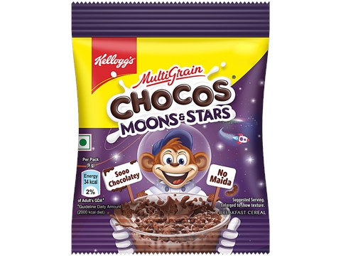 Kellogg's Multigrain Moons & Stars Chocos, 11 g
