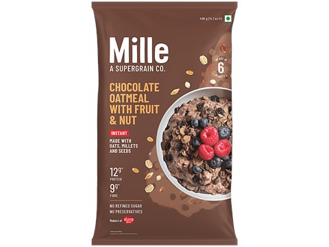 Mille Chocolate Oatmeal With Fruit & Nut, 400 g
