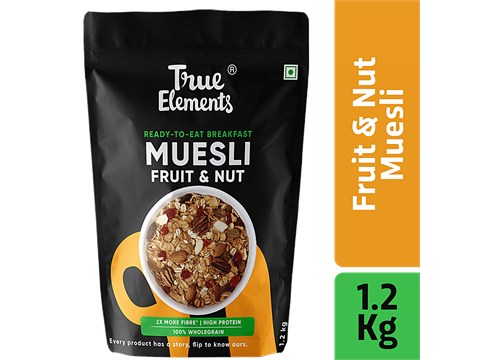 True Elements Fruit & Nut Muesli - Protein Rich, 1.2 kg