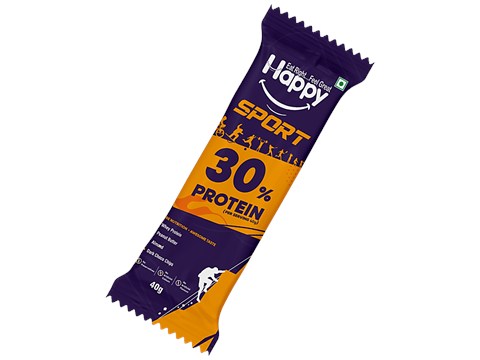 Fitsport Nutrition Happy Sport Protein Bar - Energy Booster, No Preservatives, 40 g
