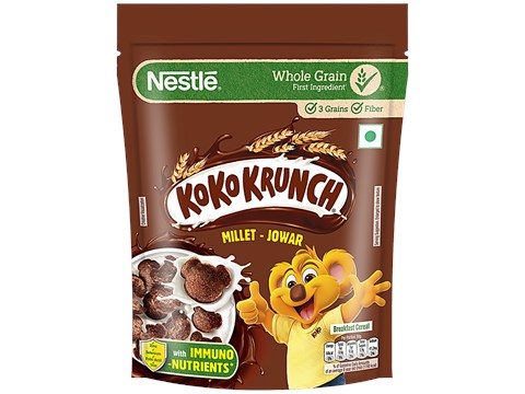 Nestle Koko Krunch Breakfast Cereal - Choco Flakes Made With Millet Jowar, 350 g