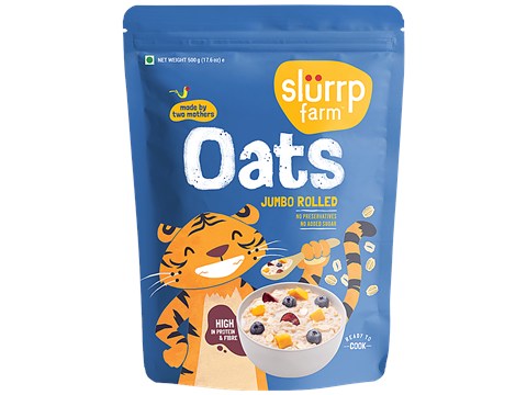 Slurrp Farm Oats Jumbo Rolled - Ready To Cook, Protein Rich, 500 g