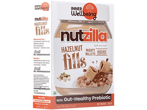 Inner Wellbeing Nutzilla Hazelnut Cream Millet Fills, 250 g