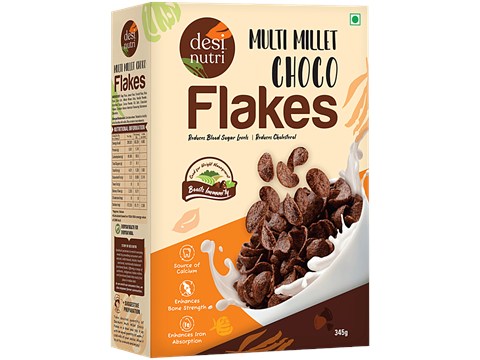 Desi Nutri Multi Millet Choco Flakes, 345 g