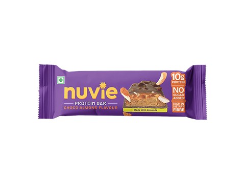 Nuvie 10 g Choco Almond Flavour Protein Bar, 50 g