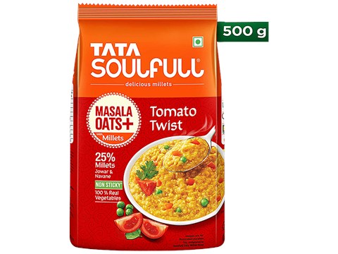 Tata Soulfull Masala Oats+ - With Millets, Tomato Twist, 500 g