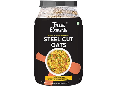 True Elements Gluten-Free Steel Cut Oats - Rich In Iron & Fibre, 100% Wholegrain, 2 kg