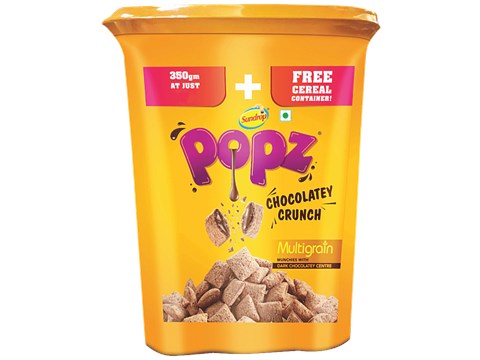 Sundrop Popz - Chocolatey Crunch, Choco Fills, Multigrain Munchies, 350 g