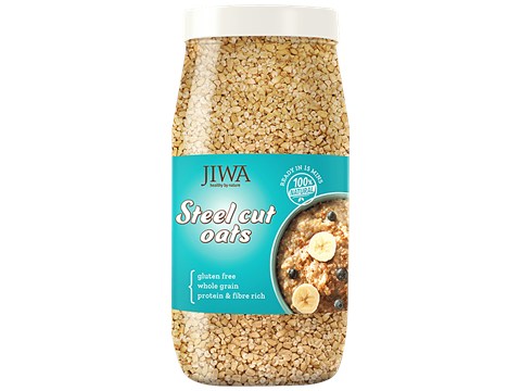 Jiwa Steel Cut Oats - Natural & Gluten Free, Wholegrain, 1 kg