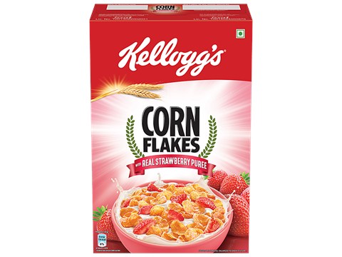 Kellogg's Corn Flakes With Real Strawberry Puree, 300 g