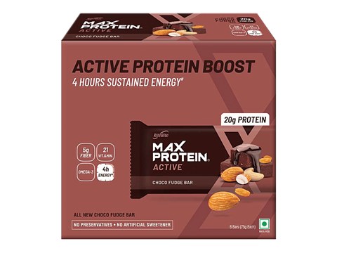 RiteBite Max Protein Bars Choco Fudge 20 g Active Protein Bar - Healthy Protein Snacks, 75 g