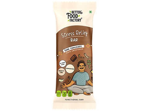 Better Food Factory Dark Chocolate Stress Relief Bar, 40 g