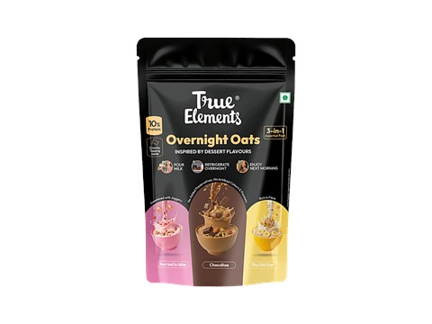 True Elements Overnight Oats - Berried In Bliss, Choco Bae & The OG Oat, 372 g