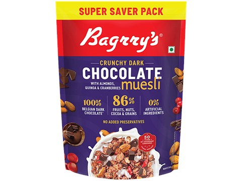 Bagrry's Crunchy Dark Chocolate Muesli, 750 g