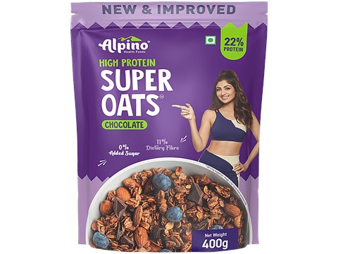 Alpino High Protein Super Oats - Chocolate, 400 g