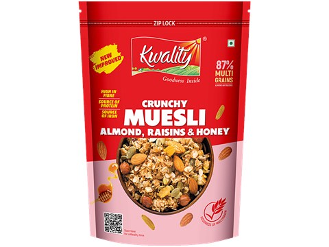 Kwality Almond, Raisins & Honey Crunchy Muesli, 750 g