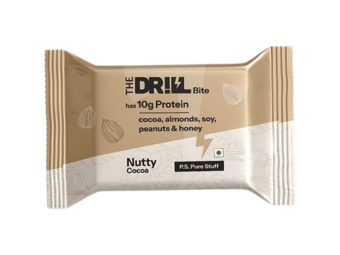 The Drill Nutty Cocoa Bite Protein Bar, 49 g