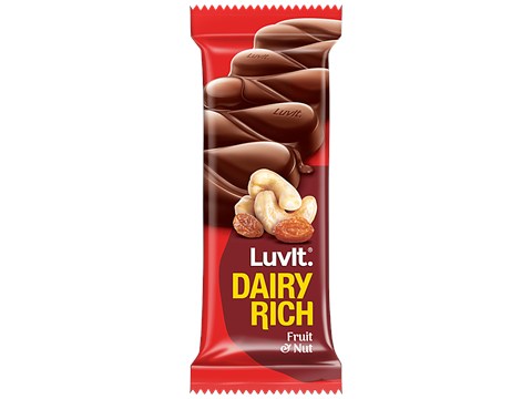 LuvIt Dairy Rich Chocolate Bar - Fruit & Nut, 39 g