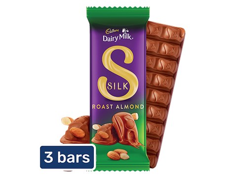 Cadbury Dairy Milk Silk Roast Almond Chocolate Bar, 3x134 g