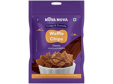 Nova Nova  Waffle Chips Classic Chocolate Drizzle, 65 g