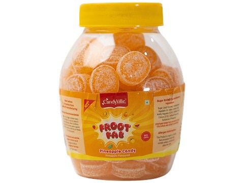 CandyVille Froot Fab Flavoured Candy - Pineapple, Refreshing Taste, 300 g
