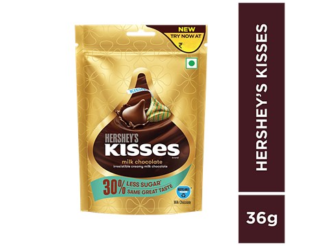 Hershey's Kisses Creamy Milk Chocolate - 30% Less Sugar, 36 g