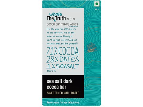 The Whole Truth Sea Salt Dark Cocoa Bar, 80 g