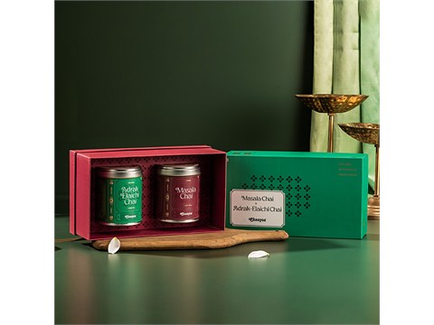 Chaayos Festival Gift Box - Masala & Adrak Elaichi Chai, 200 g
