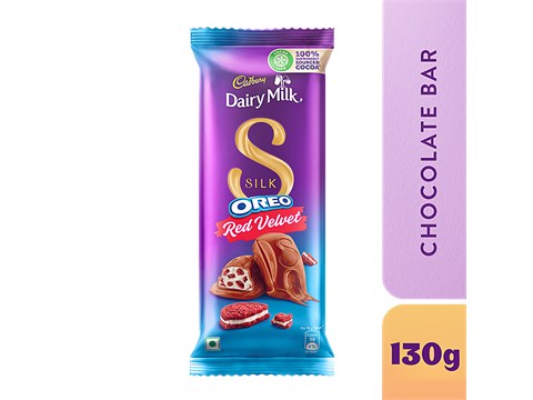 Cadbury Dairy Milk Silk Dairy Milk Silk Chocolate Bar - Oreo Red Velvet, 130 g